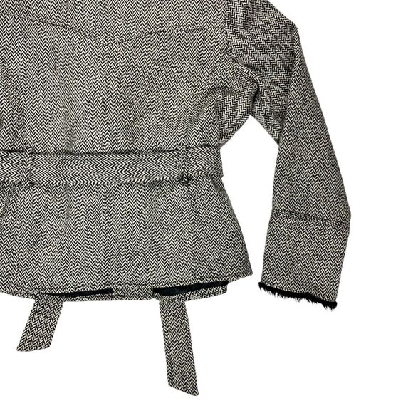 Dollhouse Tweed Wool Coat XL Faux Fur Collar & Cuffs Modern Chic Elegant Jacket - Picture 9 of 16